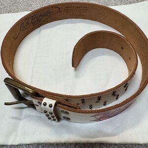 Ed Hardy Brown Leather Belt